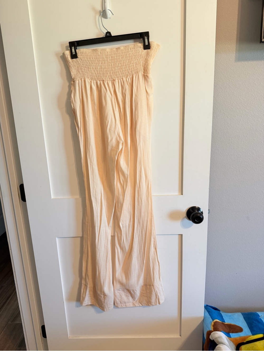 Smocked Bandeau Wide-Leg Pants